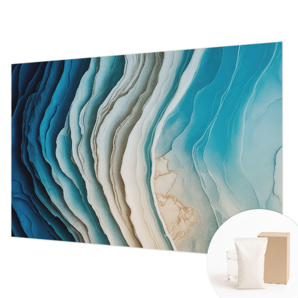 Modern wall mural for living room with the 'Waves of Harmony' design