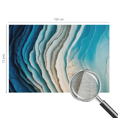 Modern wall mural for living room with the 'Waves of Harmony' design