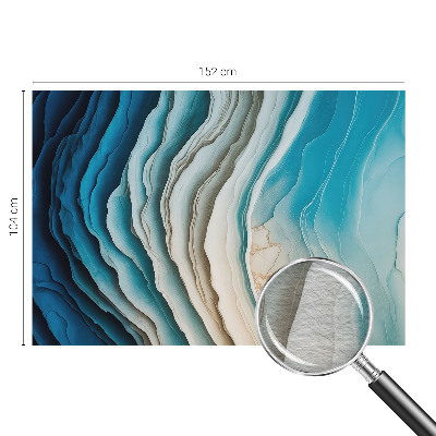 Modern wall mural for living room with the 'Waves of Harmony' design
