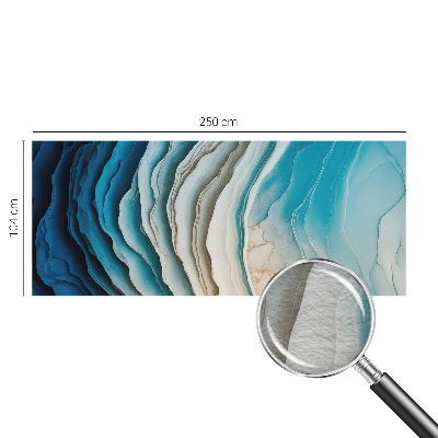 Modern wall mural for living room with the 'Waves of Harmony' design