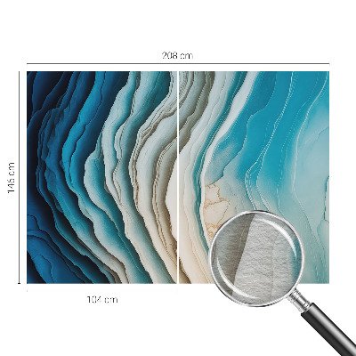 Modern wall mural for living room with the 'Waves of Harmony' design