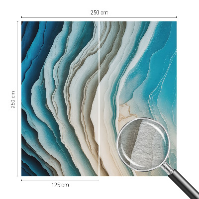 Modern wall mural for living room with the 'Waves of Harmony' design