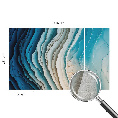 Modern wall mural for living room with the 'Waves of Harmony' design
