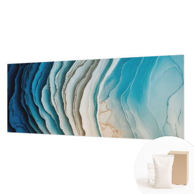 Modern wall mural for living room with the 'Waves of Harmony' design
