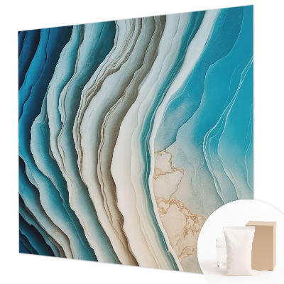 Modern wall mural for living room with the 'Waves of Harmony' design