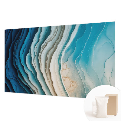 Modern wall mural for living room with the 'Waves of Harmony' design