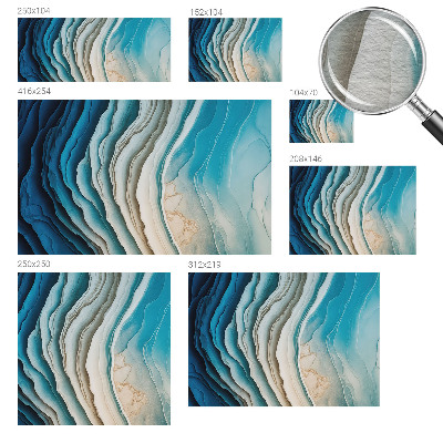 Modern wall mural for living room with the 'Waves of Harmony' design