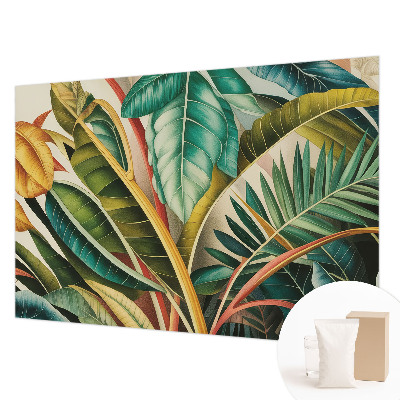 High quality photo wallpaper with an exotic leaves design