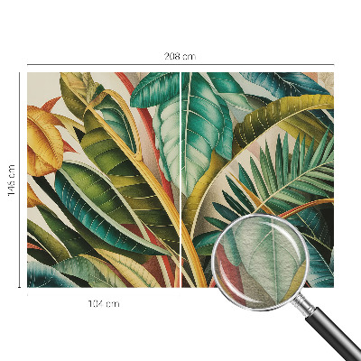 High quality photo wallpaper with an exotic leaves design