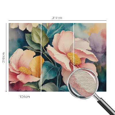 Premium wall mural for bedroom with a floral elegance design