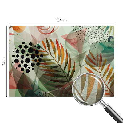 Premium photo wallpaper with an abstract leaves design