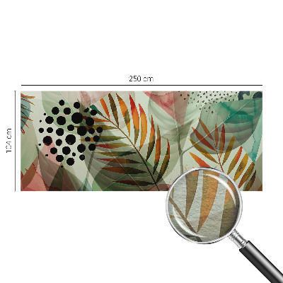 Premium photo wallpaper with an abstract leaves design