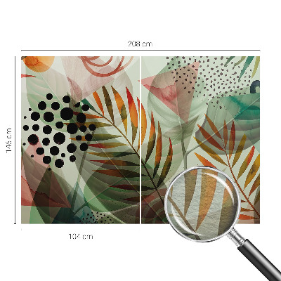 Premium photo wallpaper with an abstract leaves design