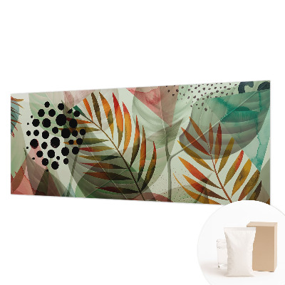 Premium photo wallpaper with an abstract leaves design