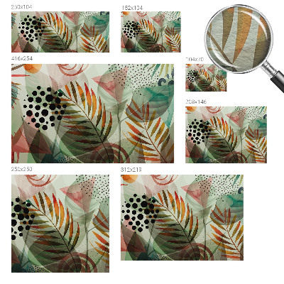Premium photo wallpaper with an abstract leaves design