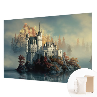 High quality photo wallpaper with a fairytale castle motif