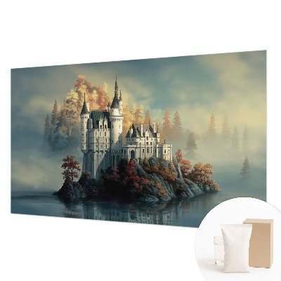 High quality photo wallpaper with a fairytale castle motif