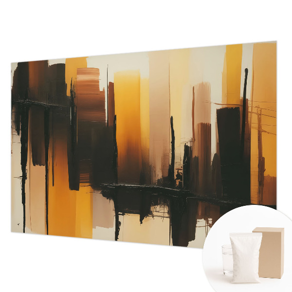 Non-woven wall mural with vertical stripe pattern