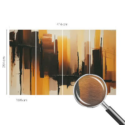 Non-woven wall mural with vertical stripe pattern
