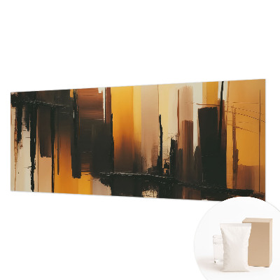 Non-woven wall mural with vertical stripe pattern