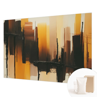 Non-woven wall mural with vertical stripe pattern