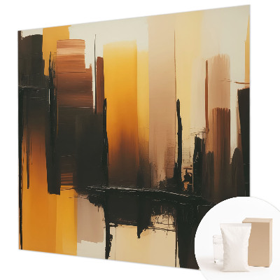 Non-woven wall mural with vertical stripe pattern