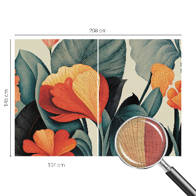 Wallpaper mural Colorful flowers