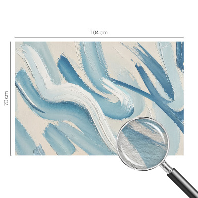 Wall mural with abstract brushstroke design