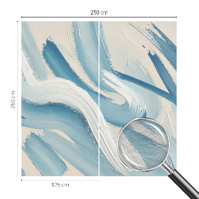 Wall mural with abstract brushstroke design