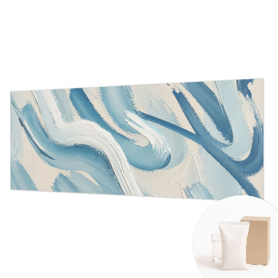 Wall mural with abstract brushstroke design