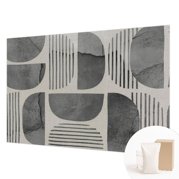 Photo wall mural with geometric shapes