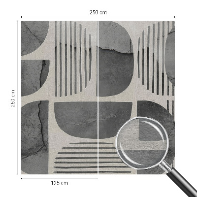 Photo wall mural with geometric shapes