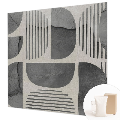 Photo wall mural with geometric shapes