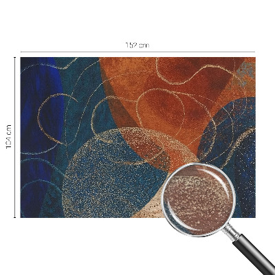 Modern wall mural with colorful abstract forms