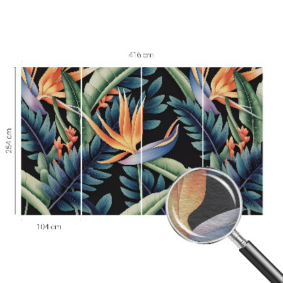 Custom size wall mural with a paradise-themed design