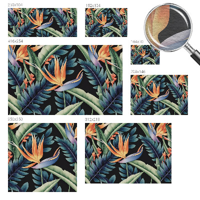 Custom size wall mural with a paradise-themed design