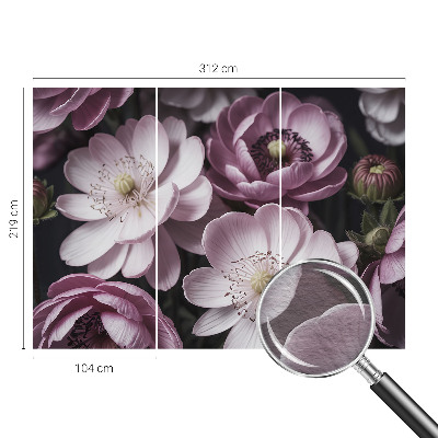 Large wall mural wallpaper with a floral elegance design