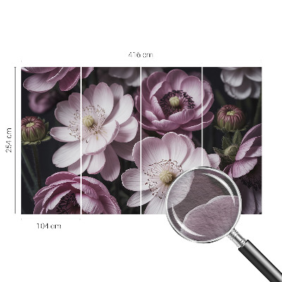 Large wall mural wallpaper with a floral elegance design