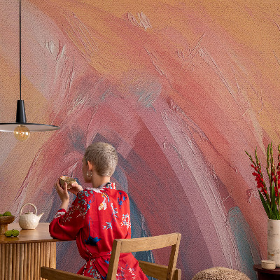 Modern wall mural for bedroom with colorful explosion motifs