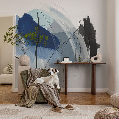 High quality wall mural wallpaper with a colorful abstract design