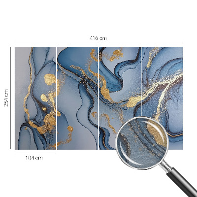 Premium wall mural for bedroom Blue waves