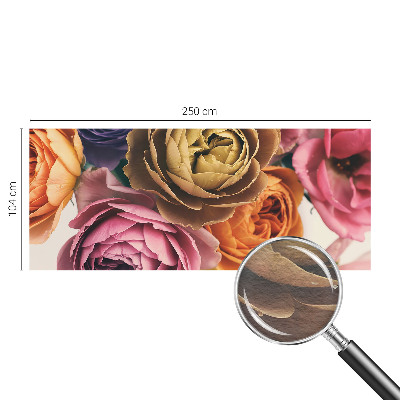 Photo wall mural with a colorful roses design