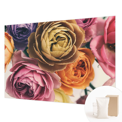Photo wall mural with a colorful roses design