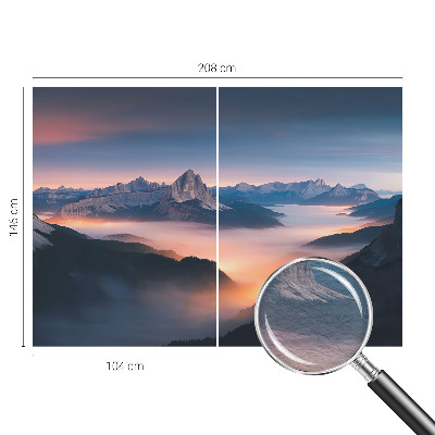 Decorative wall mural for living room with a 'Rising Sun' design