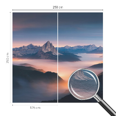 Decorative wall mural for living room with a 'Rising Sun' design