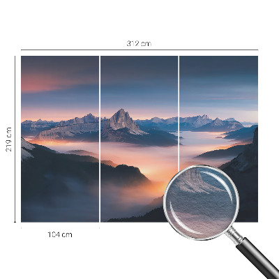 Decorative wall mural for living room with a 'Rising Sun' design