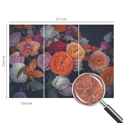 Non-woven wall mural Colorful bouquet
