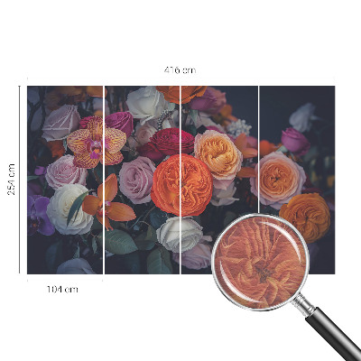 Non-woven wall mural Colorful bouquet