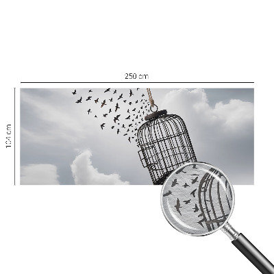 Non-woven photo wallpaper with a flying birds motif