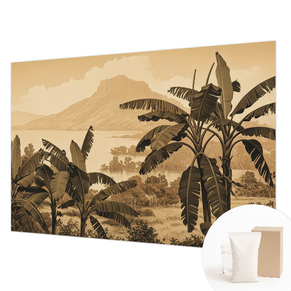 High quality wall mural wallpaper featuring a tropical panorama